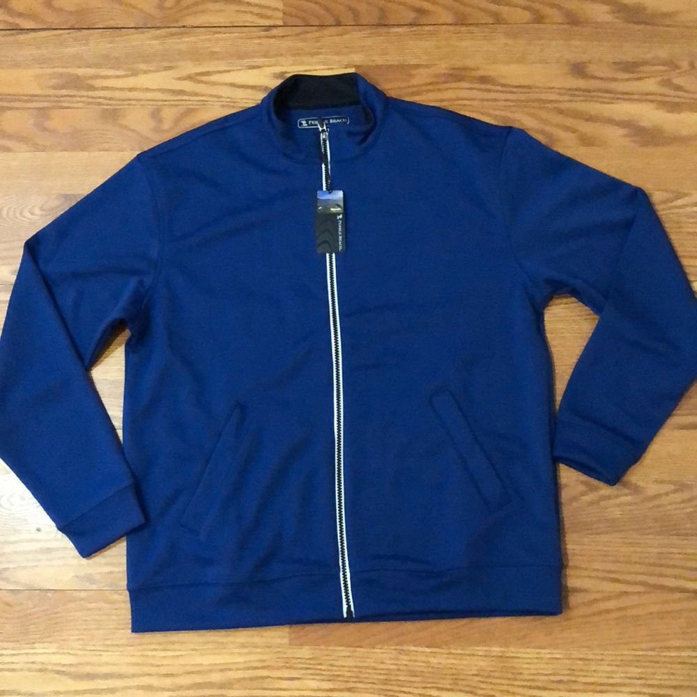 NWT Pebble Beach Blue Full Zip Track Jacket Medium